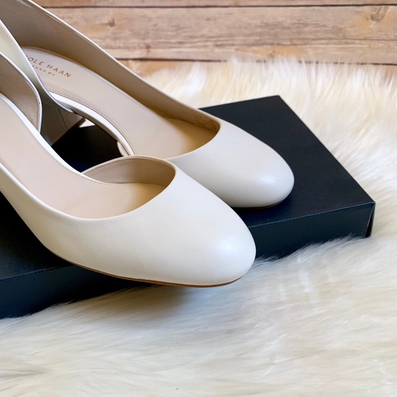 Cole Haan Daina Grand D’orsay Ivory Leather Pumps - Picture 6 of 8